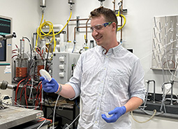 David Alfred Otto Meier in a lab